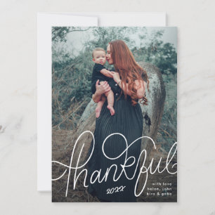 Dampfeslettering Dankbar Feiertagsfoto Feiertagskarte