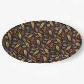 Dampffeder und Getriebe Pappteller (Schrägansicht)