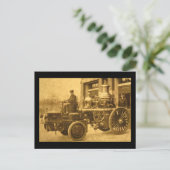 Dampffeuerlöschpumpe Motor LKW Vintag Postkarte (Stehend Vorderseite)