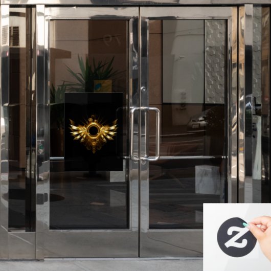 Dampfflügel Fensteraufkleber (Büro Tür)