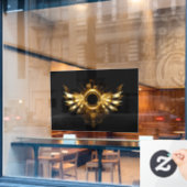 Dampfflügel Fensteraufkleber (Café-Fenster)