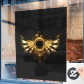 Dampfflügel Fensteraufkleber (Café-Fenster)