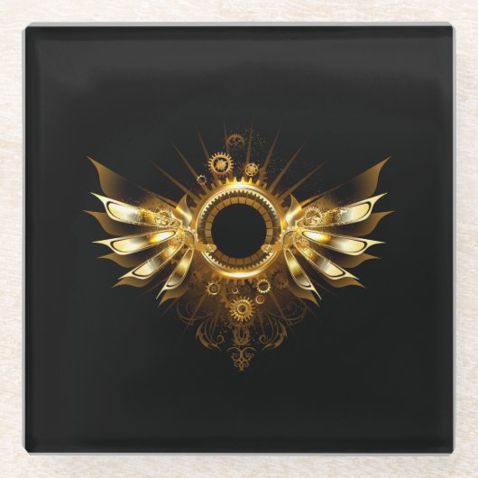 Dampfflügel Glasuntersetzer (Vorderseite)