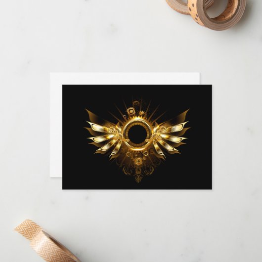 Dampfflügel Mitteilungskarte (Vorderseite/Rückseite Beispiel)