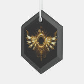 Dampfflügel Ornament Aus Glas (Vorderseite Links)