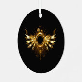 Dampfflügel Ornament Aus Metall (Vorderseite links)