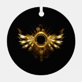 Dampfflügel Ornament Aus Metall (Rückseite)