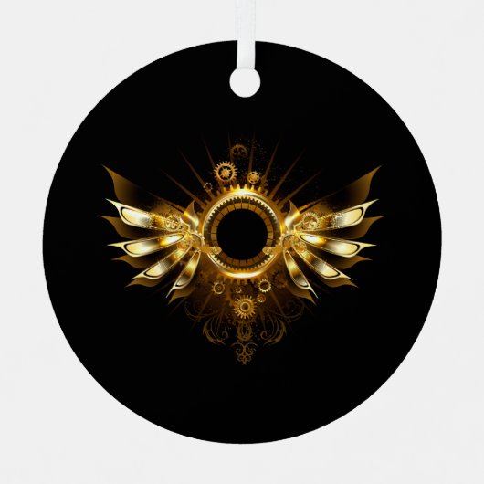 Dampfflügel Ornament Aus Metall (Vorderseite)