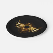 Dampfflügel Pappteller (Schrägansicht)