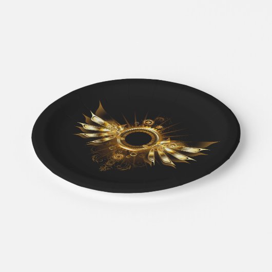 Dampfflügel Pappteller (Schrägansicht)