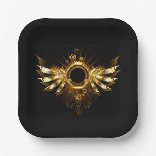 Dampfflügel Pappteller (Vorderseite)