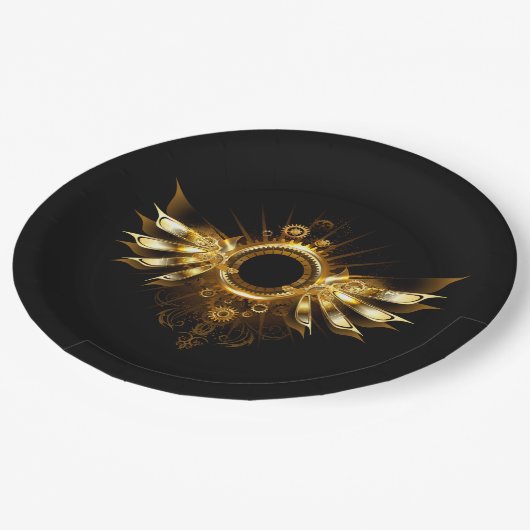 Dampfflügel Pappteller (Schrägansicht)