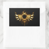 Dampfflügel Rechteckiger Aufkleber (Tasche)