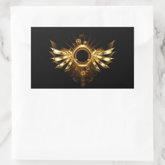 Dampfflügel Rechteckiger Aufkleber (Tasche)