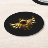 Dampfflügel Runder Pappuntersetzer (Angewinkelt)