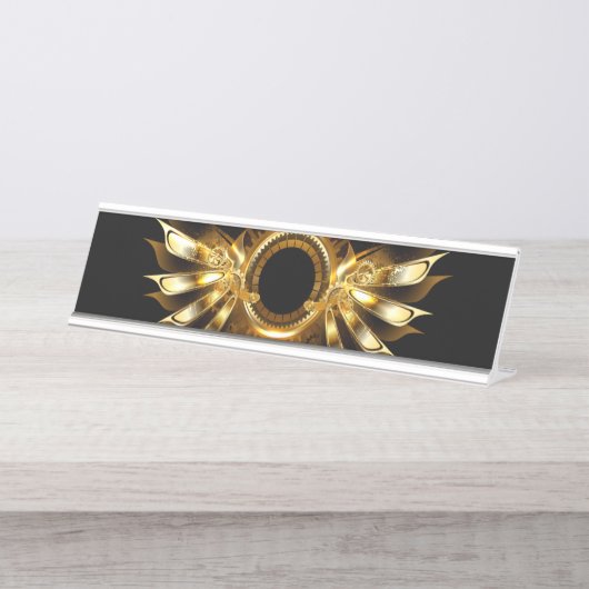 Dampfflügel Schreibtischnamensplakette (Vorderseite )