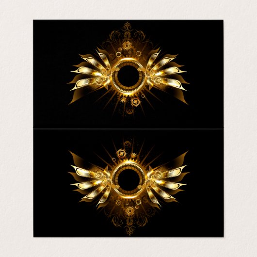 Dampfflügel Visitenkarten (Außenseite Aufgefaltet)