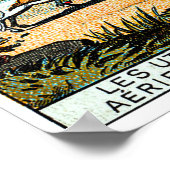 Dampfflugmaschinen, Vintage Illustration Poster (Ecke)