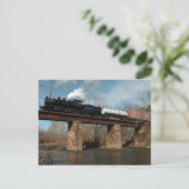 Dampffracht auf Trestel Postkarte (Stehend Vorderseite)