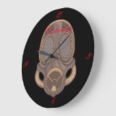 Dampfgas-Maske Thunder_Cove Große Wanduhr (Winkel)