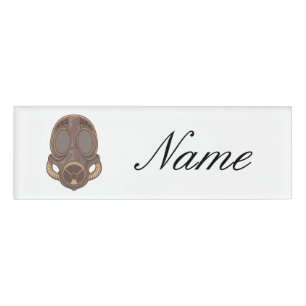 Dampfgas-Maske Thunder_Cove Namenschild