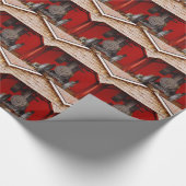 Dampfgetriebene Antiquität Schlepper Geschenkpapier (Ecke)