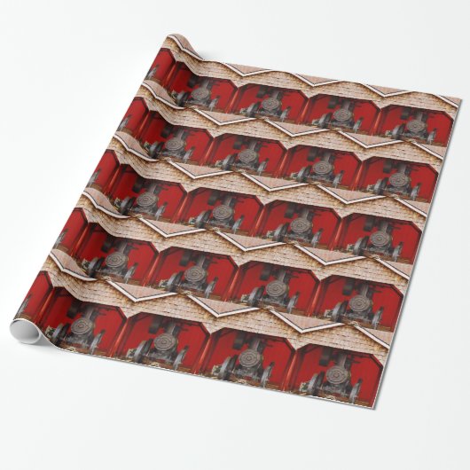 Dampfgetriebene Antiquität Schlepper Geschenkpapier (Ungerollt)