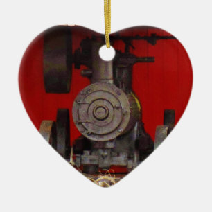 Dampfgetriebene Antiquität Traktor Keramikornament
