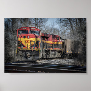 Dampfgetriebene Reise: Antike Zugkunst Poster