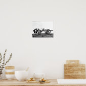 Dampfgetriebenes Auto erfunden Poster (Küche)