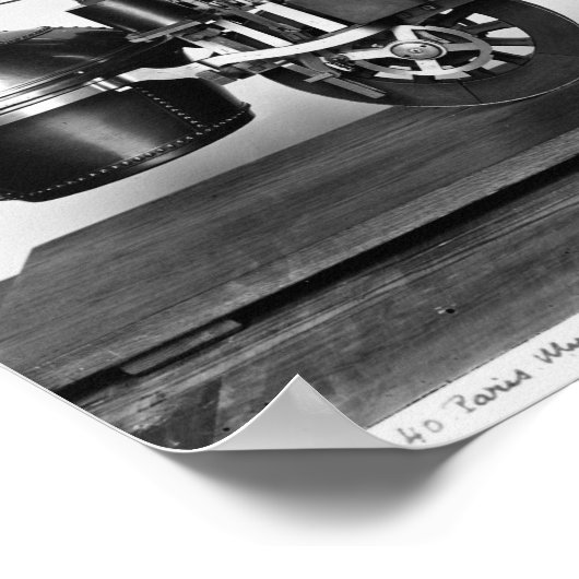 Dampfgetriebenes Auto erfunden Poster (Ecke)