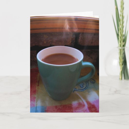 Dampfheiße Kaffeekarte Karte (Vorderseite)