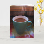 Dampfheiße Kaffeekarte Karte (Gelbe Blume)