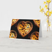 Dampfherz Karte (Gelbe Blume)