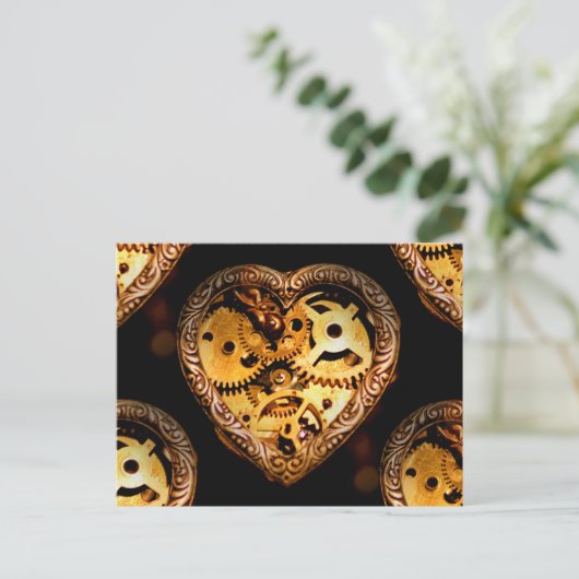 Dampfherz Postkarte (Stehend Vorderseite)