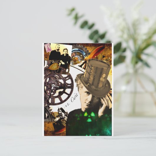 Dampfiger Marie Postkarte (Stehend Vorderseite)