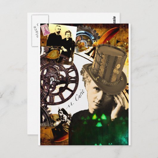 Dampfiger Marie Postkarte (Vorne/Hinten)