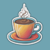 Dampfkaffee Aufkleber