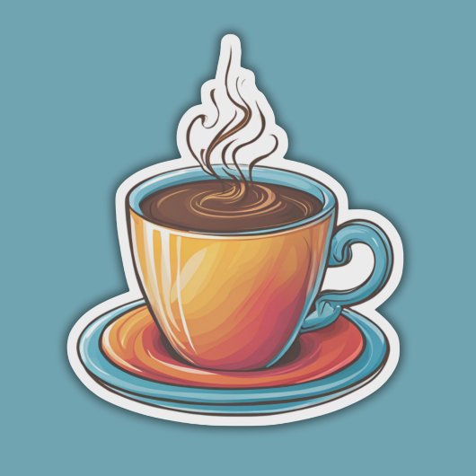 Dampfkaffee Aufkleber