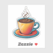 Dampfkaffee Aufkleber (Blatt)