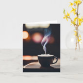 Dampfkaffee - innen blau karte (Gelbe Blume)