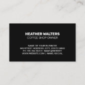 Dampfkaffee | Kaffeebohnen Visitenkarte (Rückseite)