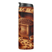 Dampfkaffee mit Schatztruhe Thermosbecher (Nach rechts gedreht)