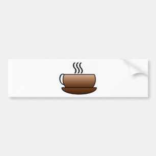 Dampfkaffee-Tasse Autoaufkleber