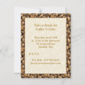 Dampfkappuccino-Kaffeetasse Party Einladung (Rückseite)