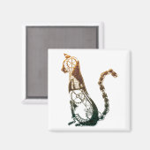 Dampfkatzenmagnet Magnet (Vorderseite/Rückseite)