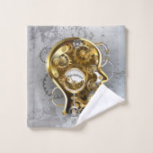 Dampfkopf mit Manometer Badhandtuch Set (Waschlappen)