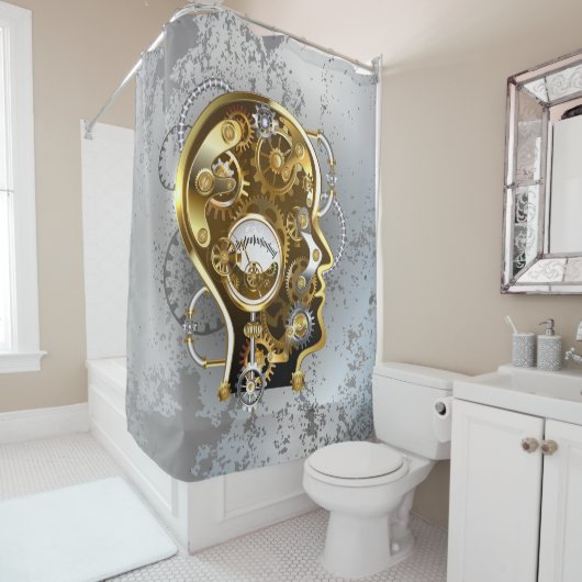 Dampfkopf mit Manometer Duschvorhang (Beispiel)