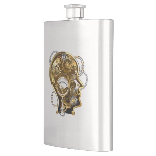 Dampfkopf mit Manometer Flachmann (Links)