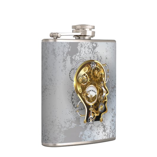 Dampfkopf mit Manometer Flachmann (Rechts)